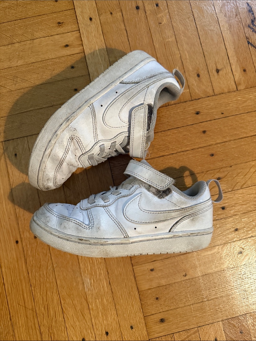 Nike White Kids Velcro & Lace Low-Top Sneakers